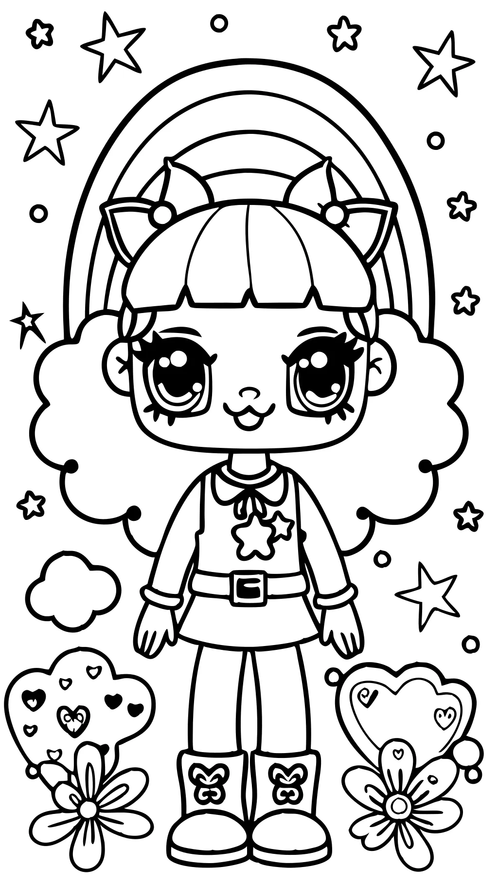 rainbow high coloring page